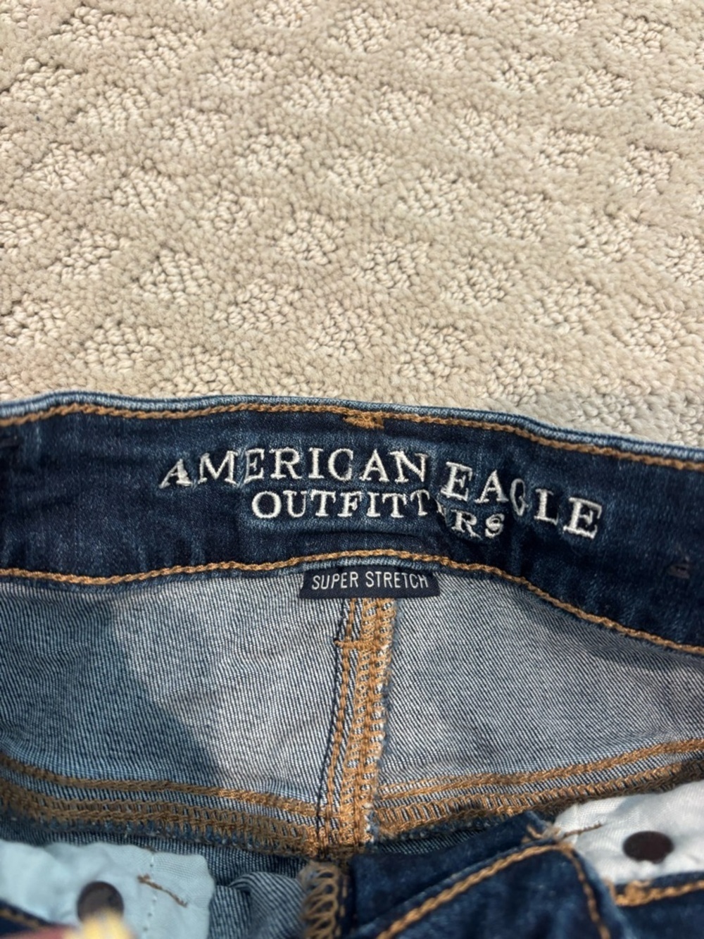 American Eagle Outfitters Women's Hi-Rise Shortie - Dark Blue Denim Size 00 - Picture 2 of 4